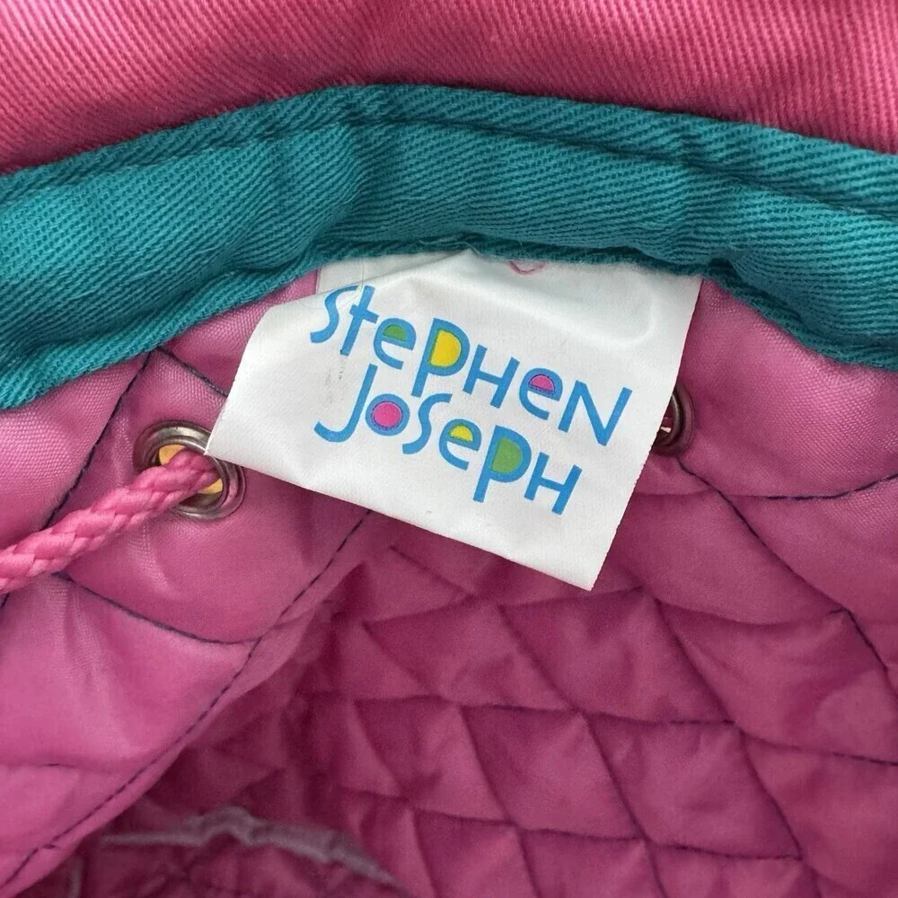 Stephen Joseph Beautiful Pink Sloth Children's‎ Backpack Colorful Quilted